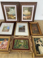 Collectie merkartikelen - 8x houten lijsten en andere, Antiek en Kunst