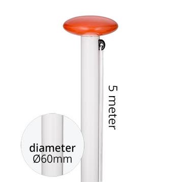 Aluminium vlaggenmast cilindrisch 5 meter ø60mm, Verzenden, Nieuw