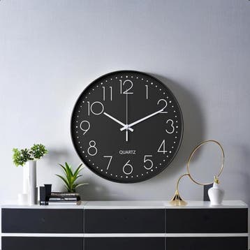 Tyme Wandklok 30cm Klok modern - Analoog - Stil Uurwerk -, Ophalen of Verzenden, Nieuw