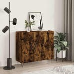 vidaXL Dressoir 90x34x80 cm bewerkt hout gerookt, Verzenden, Nieuw, 50 tot 100 cm, 25 tot 50 cm