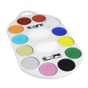 Schmink set met 12 kleuren - Schmink, Hobby en Vrije tijd, Feestartikelen, Verzenden, Nieuw