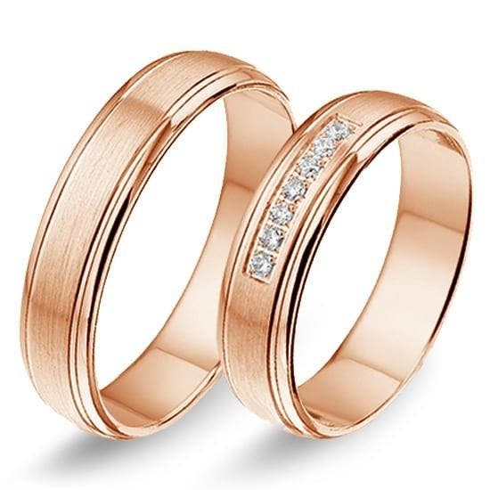 Actie trouwringen in 8/14/18 karaat roségoud per paar van..., Sieraden, Tassen en Uiterlijk, Ringen, Verzenden