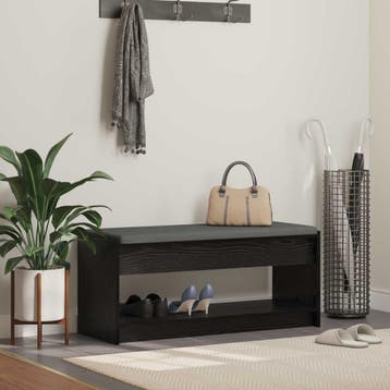 vidaXL Halbank Zwarte Eik 103 x 38 x 45 cm, Verzenden, Nieuw