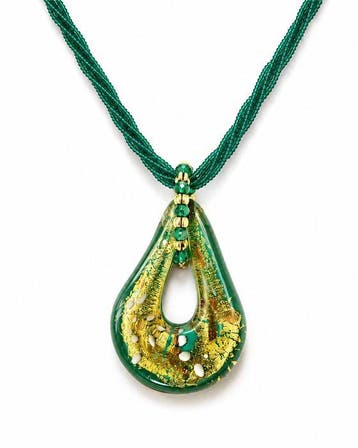 24 karaat - Murano-glas, Geel goud - Ketting met hanger -