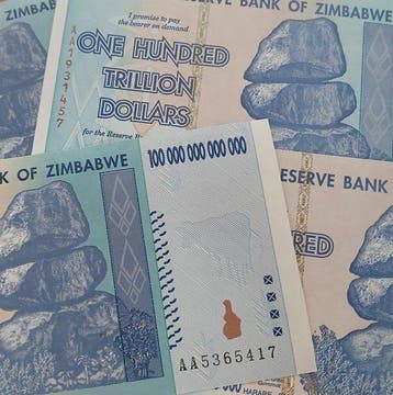 Zimbabwe. - 4 x 100 Trillion Dollars 2008 - Pick 91 - two