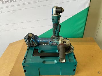 Online veiling: Makita, DGA506 + DDA351, accu haakse slijper, Nieuw
