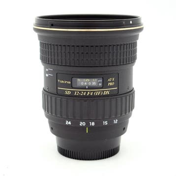 Tokina 12-24mm F4 AT-X Pro Objectief Nikon (Occasion), Ophalen of Verzenden, Zo goed als nieuw, Groothoeklens, Zoom