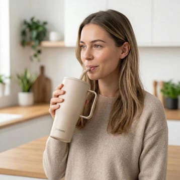 2dekans | Brabantia Thermobeker - Rietje - 830 ml - 6u/15u -, Ophalen of Verzenden, Zo goed als nieuw