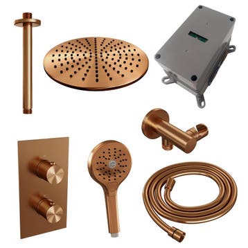 Brauer Copper Edition Thermostatische Regendoucheset Inbouw, Ophalen of Verzenden, Nieuw