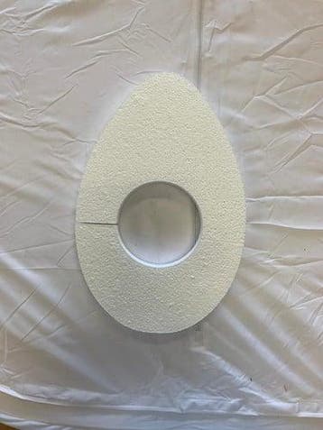 Styropor Piepschuim Isimo Ei Platrond Paasei 45 cm met gat, Hobby en Vrije tijd, Knutselen, Ophalen of Verzenden, Nieuw