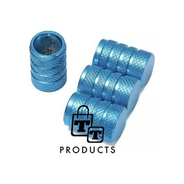 TT-products ventieldoppen 3-rings Light Blue aluminium 4, Ophalen of Verzenden, Nieuw