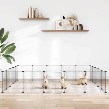 vidaXL Huisdierenkooi met deur 20 panelen 175x175x35 cm, Verzenden, Nieuw