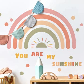 Grote muur- of deur stickerset You are my sunshine, Verzenden, Nieuw, Wanddecoratie