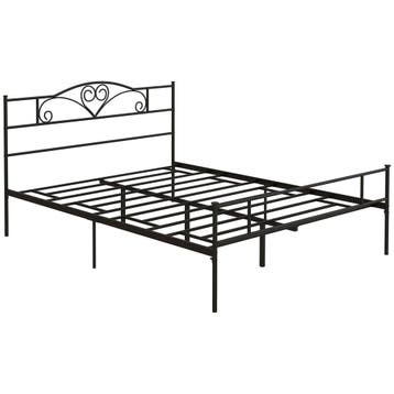 Bed 165 X 207 Cm Bedframe Met Lattenbodem Van Staal, Onderbe, Verzenden, Nieuw