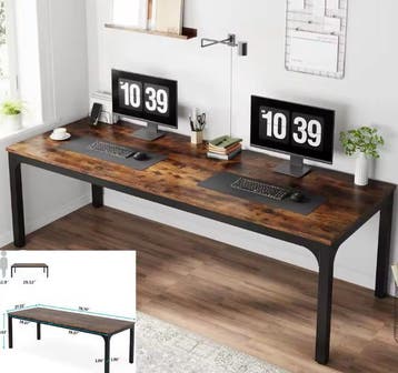 Lang bureau 200×60 cm met 2 lades – geschikt voor 2 personen, Huis en Inrichting, Bureaus, Verzenden, Nieuw