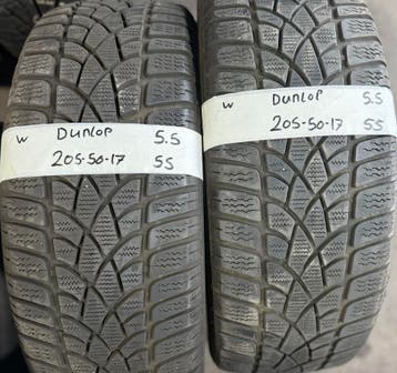 2x 205-50-17 Dunlop Winter 2x 5.5mm €55 Per Band 205 50 17, Ophalen, Gebruikt, 17 inch, Band(en)