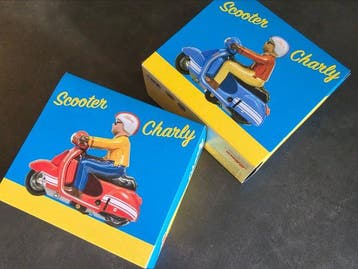 Schuco - Blikken speelgoed - 2 Scooter Charly in Blau und