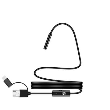 Endoscoop 2 meter - Micro USB + USB-C - Ø7mm - Android / Win, Ophalen of Verzenden, Nieuw, Overige meters