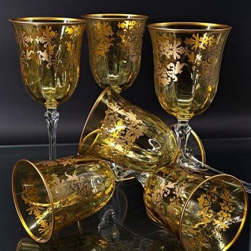 Artemisia - Drinkset (6) - Melodie - Kristal, gouden