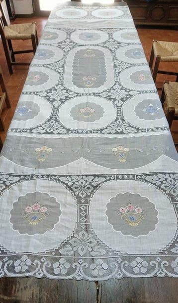 artigianale - Bedsprei - 280 cm - 250 cm - tafelkleed /, Antiek en Kunst