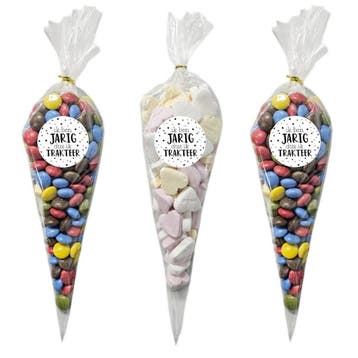 Fako Bijoux - 50x Cellofaan Puntzakken 30x16cm + 60 Stickers, Verzenden, Nieuw