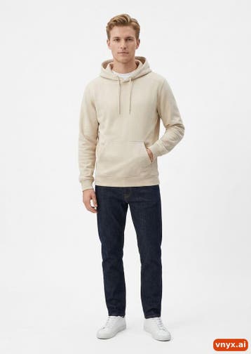 H&M Hoodies Heren maat XS Beige Vintage, Ophalen of Verzenden, Nieuw, H&M