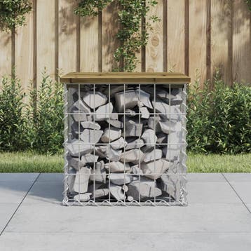 vidaXL Tuinbank schanskorfontwerp 43x44x42 cm geïmpregneerd, Tuin en Terras, Tuinbanken, Verzenden, Nieuw