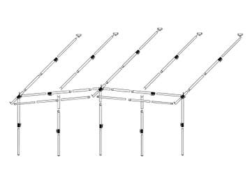 Dorema Frame Voortent President/Smaragd Staal Easygrip 25mm, Nieuw