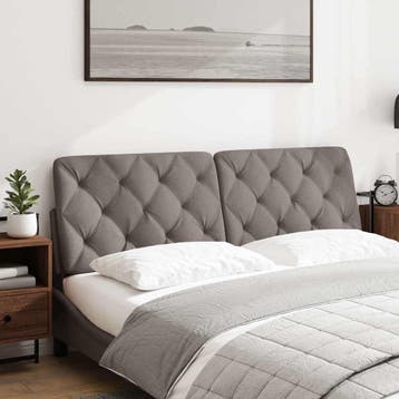 vidaXL Hoofdbordkussen 160 cm stof taupe, Verzenden, Nieuw, Stof