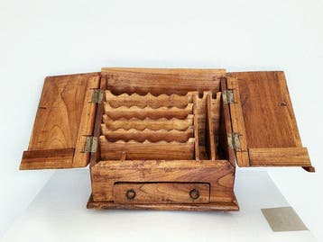 Kist - Antieke houten brievenkist - Hout, Antiek en Kunst, Curiosa en Brocante