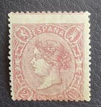 Spanje 1865 - Isabel II, 2 cuartos roodachtig met, Gestempeld