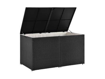 Veiling - Polyrotan Opbergbox Ikaria - 950 L - Zwart, Nieuw