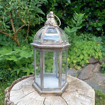 Lantaarn - Candle Lantern - 31 cm - Glas, Metaal