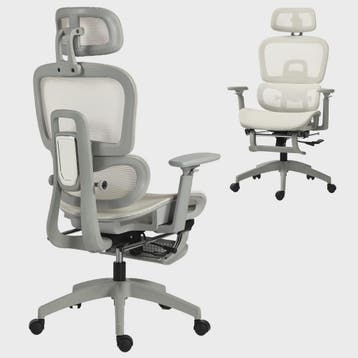 Ergonomische Bureaustoel Beige Mesh met Verstelbare Hoofdste, Verzenden, Nieuw