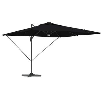 vidaXL Roma Parasol Zwart 286 x 284 x 270 cm Aluminium en, Verzenden, Nieuw, 2 tot 3 meter