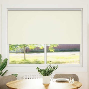 vidaXL Rolgordijn verduisterend 164,4x175 cm gebroken wit, Verzenden, Nieuw, Wit