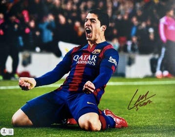 FC Barcelona - Luis Suarez - Gesigneerde foto 28×35 cm - met, Nieuw