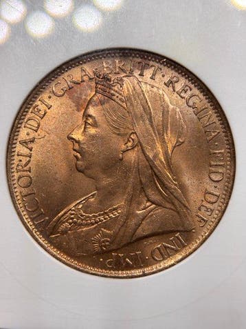 Verenigd Koninkrijk. Victoria. 1 Pence 1899 ANACS MS64RED
