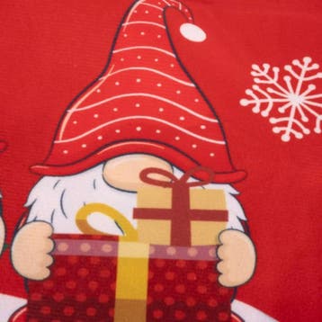 Ruhhy Kerstloper 220x40cm - Rood met Sneeuwvlokken en Kab..., Diversen, Kerst, Ophalen of Verzenden, Nieuw
