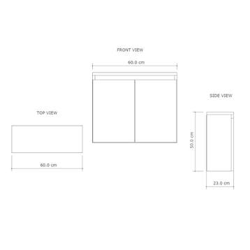 Fonteinmeubel BWS Meadow 60x50 cm Wellington Oak Incl., Ophalen of Verzenden, Nieuw