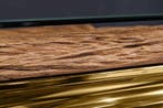 Design eettafel MODERN BAROK 200cm naturel goud teakhout, Ophalen of Verzenden, Nieuw
