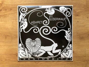 Rare Vintage 1960s Cabaret Fledermaus - Reclamebord - Art