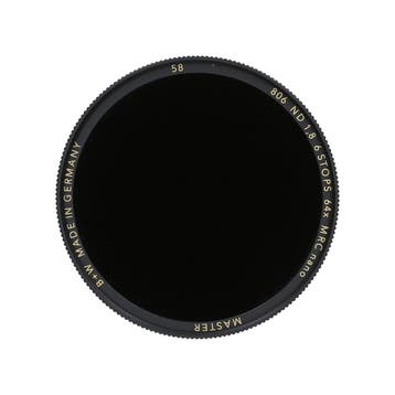 B+W MRC Nano Master ND 1.8 Filter 58mm met garantie, Ophalen of Verzenden, Gebruikt