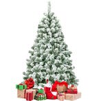 2dekans | Coast Besneeuwde Kunstkerstboom Wit/Groen – 137 cm, Ophalen of Verzenden, Zo goed als nieuw
