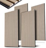 2dekans | Akoestische Wandpanelen - Set van 4 - Naturel, Tuin en Terras, Haardhout, Ophalen of Verzenden