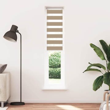 vidaXL Zebra Blind 40x200 cm stofbreedte 35,9 cm polyester, Verzenden, Nieuw, Bruin