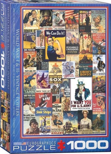 WWI & WWII Vintage Posters Puzzel (1000 stukjes) |, Verzenden, Nieuw