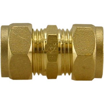 Riko P-901 Messing Knel Rechte Koppeling 22x22, Doe-het-zelf en Verbouw, Sanitair, Ophalen of Verzenden, Nieuw