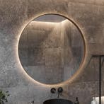 Spiegel AquaSplash Star Rond met LED 80 cm Koper Rose, Ophalen of Verzenden, Nieuw