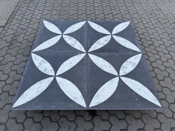 Veiling - 41,16 M2 Keramische Tegel Blue Stone Flower 70x70x, Tuin en Terras, Tegels en Klinkers, Nieuw